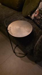 2 ronde metalen bijzettafels, Huis en Inrichting, Tafels | Bijzettafels, 45 tot 60 cm, Minder dan 55 cm, Gebruikt, Metaal of Aluminium