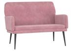 Bankje 108x79x79 cm fluweel roze, nieuw in doos, Ophalen of Verzenden, Nieuw, Metaal