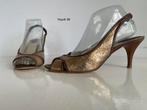 Yoyoli Gozzi EGO 39 peeptoe goud leren slingback.39)*, Kleding | Dames, Schoenen, Sandalen of Muiltjes, Ophalen of Verzenden, Zo goed als nieuw