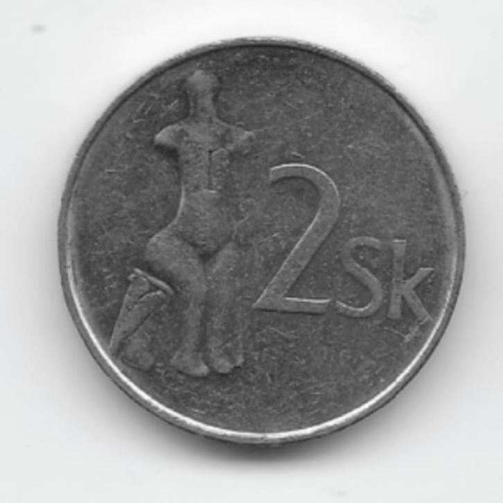 Slowakije 2 koruny 2002 KM# 13, Postzegels en Munten, Munten | Europa | Niet-Euromunten, Losse munt, Overige landen, Verzenden