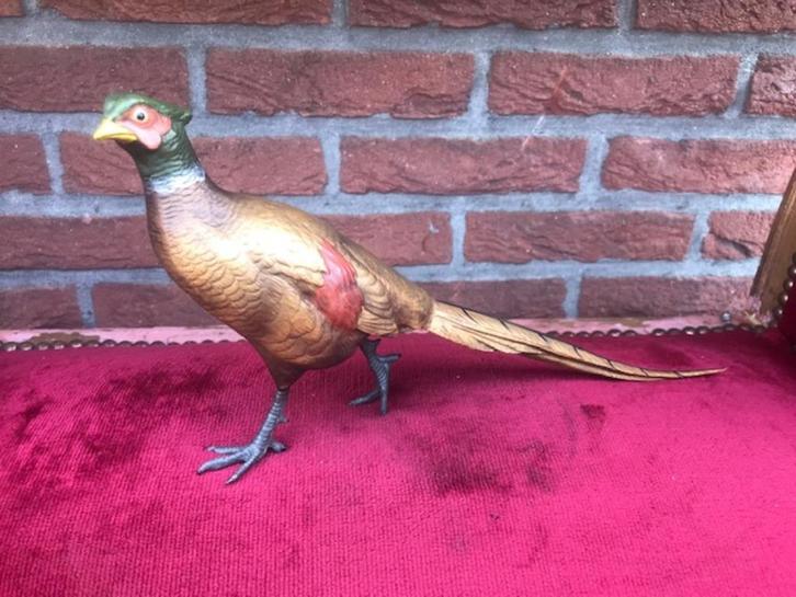 Weens brons: prachtbeeld, levensechte fazant, Antiek en Kunst, Kunst | Beelden en Houtsnijwerken, Ophalen of Verzenden