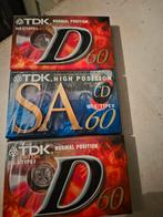3 Cassettebandjes - TDK D60 & SA60.  Samen 10,-, Cd's en Dvd's, Cassettebandjes, Ophalen of Verzenden