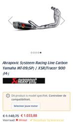 Akrapovic racing uitlaat mt09 2017, Motoren, Ophalen of Verzenden