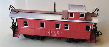MäRKLIN H0 # 4570 ROSE Caboose AT&SF Nr: 1951 excellent 1971 beschikbaar voor biedingen