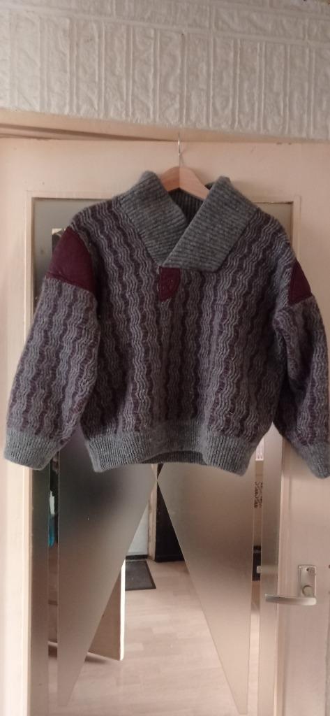 Vintage Tiffany trui. 100& Shetland scheerwol., Kleding | Heren, Truien en Vesten, Zo goed als nieuw, Maat 52/54 (L), Grijs, Ophalen of Verzenden