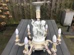 Antieke kroonluchter + wandlamp Sèvres porselein, Antiek en Kunst, Antiek | Lampen, Ophalen