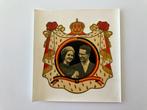 Sticker Koning Boudewijn en Koningin Fabiola, Verzamelen, Gebruikt, Kaart, Foto of Prent, Verzenden