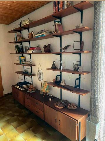Vintage Wandmeubel Wand Systeem Jaren 60/70 Wall Unit  beschikbaar voor biedingen