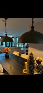 Oud gouden bronzen metalen hanglampen. 2 stuks, Huis en Inrichting, Lampen | Hanglampen, Ophalen, Zo goed als nieuw