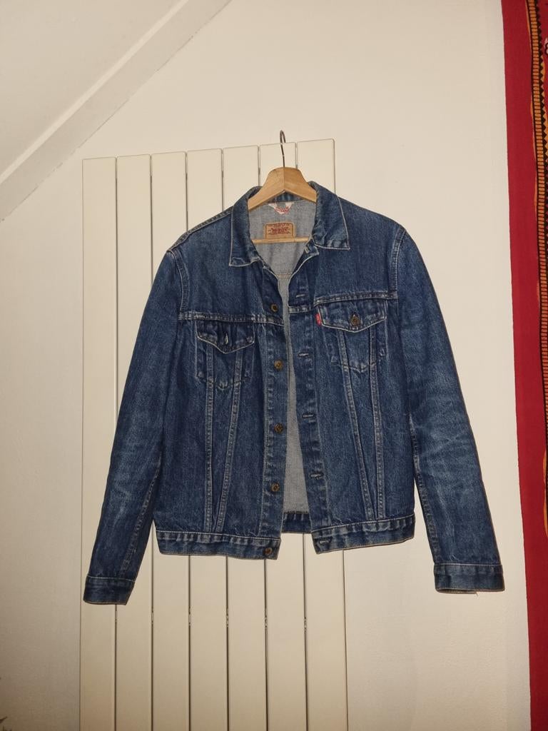 Vintage Levi's Spijkerjas - Cropped & Unisex, Levi's, Blauw, Overige maten, Ophalen of Verzenden