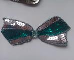 Vintage applicatie vlinderdasje, groen, rose goud, Ophalen of Verzenden, Gebruikt