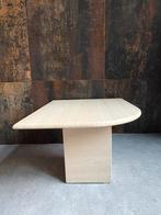 Travertine tafeltje Italië Vintage, Ophalen, Overige materialen, Rond, 55 tot 75 cm