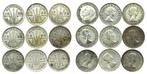 Australie - Lot 9x 3 Pence zilver 1952,53,55, 56, 59, 61, 62, Postzegels en Munten, Munten | Oceanië, Setje, Zilver, Ophalen of Verzenden