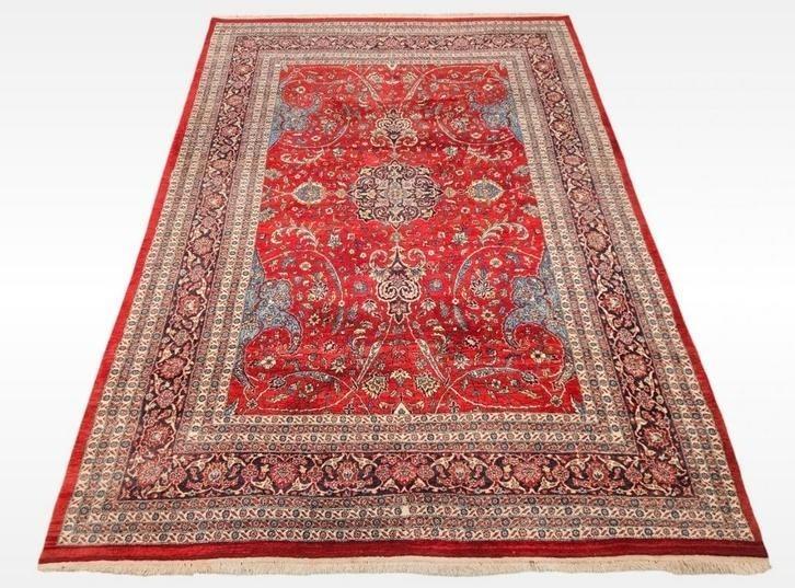 Handgeknoopt Saruk Kashmir tapijt wol Persian 247x344cm, Huis en Inrichting, Stoffering | Tapijten en Kleden, Gebruikt, 200 cm of meer