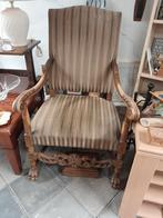Brocante : stoel met mooi houtsnijwerk, Ophalen