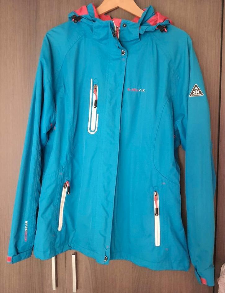 Kjelvik zomerjas, Kleding | Dames, Jassen | Zomer, Zo goed als nieuw, Maat 42/44 (L), Blauw, Ophalen of Verzenden