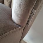 Richmond Pippa schelpstoel (4x) - Taupe/grijs Velvet, Huis en Inrichting, Stoelen, Ophalen, Overige kleuren, Zo goed als nieuw