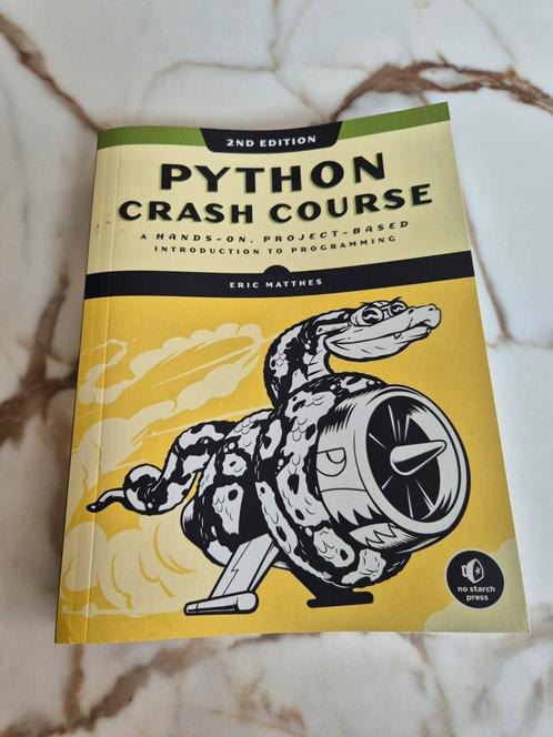 Python Crash Course, 2nd Edition – Eric Matthes, Boeken, Studieboeken en Cursussen, Zo goed als nieuw, Niet van toepassing, Beta