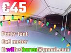 Feestje! Party tent tehuur 6x3 + evt statafels/ heaters etc., Tuin en Terras, Partytenten, Nieuw, 2 meter of meer, 5 tot 8 meter