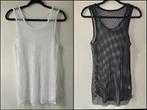 2 Tanktops Netstof, Ophalen of Verzenden, Zo goed als nieuw, Maat 48/50 (M), Zwart