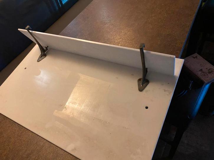 Vintage Wastafel 1948 met Achterwand, Doe-het-zelf en Verbouw, Sanitair, Gebruikt, Wastafel, Ophalen