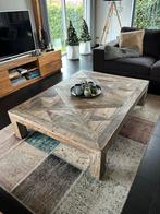 Robuuste houten salontafel, Huis en Inrichting, Tafels | Salontafels, Ophalen, Gebruikt, 100 tot 150 cm, 150 tot 200 cm
