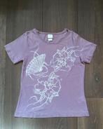 IZGS: Diesel lila T-shirtje met witte bloemenprint; mt Small, Paars, Ophalen of Verzenden, Zo goed als nieuw, Diesel