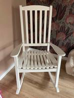Witte houten schommelstoel, Huis en Inrichting, Stoelen, Ophalen, Gebruikt, Wit, Eén