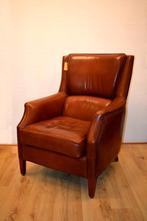 Lederen fauteuil firma Bendic te Goor, Huis en Inrichting, Ophalen, Zo goed als nieuw, 75 tot 100 cm, 75 tot 100 cm