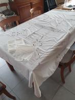 Ajour tafellaken katoen, wit, 210 x 166 cm, met servetten, Huis en Inrichting, Tafelkleden, Ophalen of Verzenden, Zo goed als nieuw