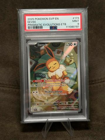 PSA 9 Graded Slab Eevee #173 SVP (Pokemon Prismaric Promo) beschikbaar voor biedingen