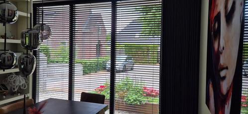 3 stuks Toppoint matzwarte aluminium luxaflex 50mm, Huis en Inrichting, Stoffering | Gordijnen en Lamellen, Gebruikt, 200 cm of meer