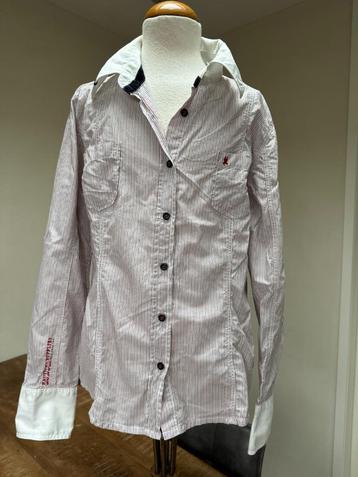 GAASTRA blouse maat XL (42 / 44) grijs / roze / wit ZP beschikbaar voor biedingen