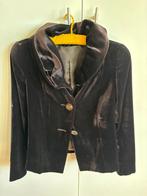 Bruin fluwelen Nathan Collection jasje maat 42, Ophalen, Maat 42/44 (L), Zo goed als nieuw, Jasje