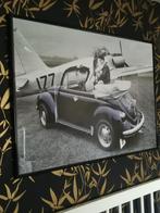 Fotoschilderij VW Cabrio 100cm breed en 70cm hoog, Huis en Inrichting, Woonaccessoires | Schilderijen, Tekeningen en Foto's, Foto of Poster