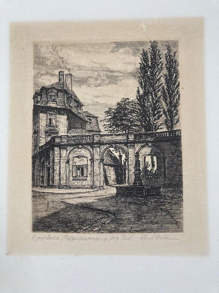 Ets Bayreuth Wagner, Antiek en Kunst, Kunst | Etsen en Gravures, Ophalen of Verzenden