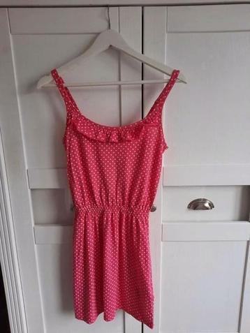 Crazyworld Knal Roze Polkadot Zomerjurk Zomerjurkje Maat XS