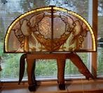 Glas in Lood Lamp op Houten Paard, Belgisch, Ophalen