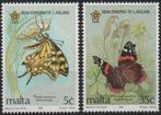 MALTA 9 - Dieren: insecten (vlinders), Ophalen of Verzenden, Dier of Natuur, Postfris