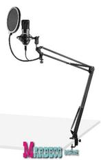 Studio Microfoon set, USB Microfoon, Tafelarm, Plopkap,zwart, Muziek en Instrumenten, Vonyx, Nieuw, Info@marbeco.nl, Studiomicrofoon