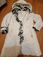 dikke warme witte winterjas, maat 134, Kinderen en Baby's, Kinderkleding | Maat 134, Ophalen of Verzenden, Zo goed als nieuw, Meisje