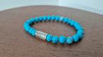Blauwe Rebel en Rose armband dames vrouwen and & maat S, Ophalen of Verzenden, Zo goed als nieuw, Blauw, Elastiek