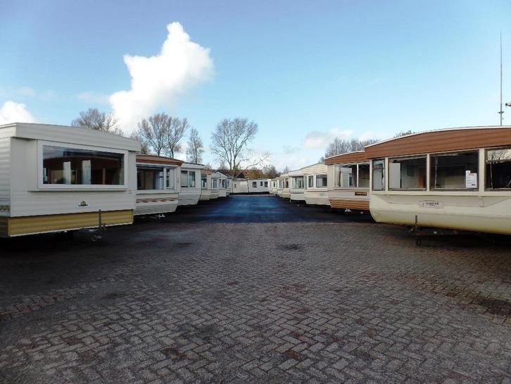 Diverse modellen Atlas stacaravans en chalets tot 6 personen, Caravans en Kamperen, Stacaravans, tot en met 6, Ophalen