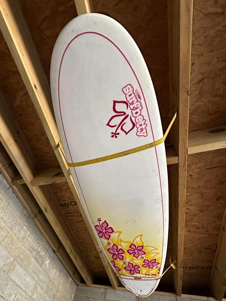surfbetty surfboard, Watersport en Boten, Golfsurfen, Zo goed als nieuw, Longboard, Met vinnen, Ophalen