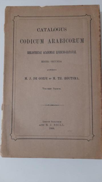 catalogus codicum arabicorum bibliothecae academiae Lugduno- beschikbaar voor biedingen