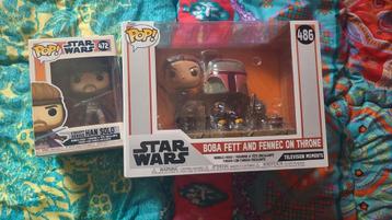 Funko Pop! Starwars Han Solo Bobba Fett and Fennec On Throne beschikbaar voor biedingen