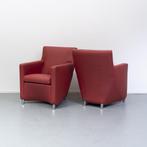 2x Leolux Dolcinea fauteuil, Cherry rood leder - nieuwstaat!, Huis en Inrichting, Fauteuils, Niet ingevuld, Niet ingevuld, Leer