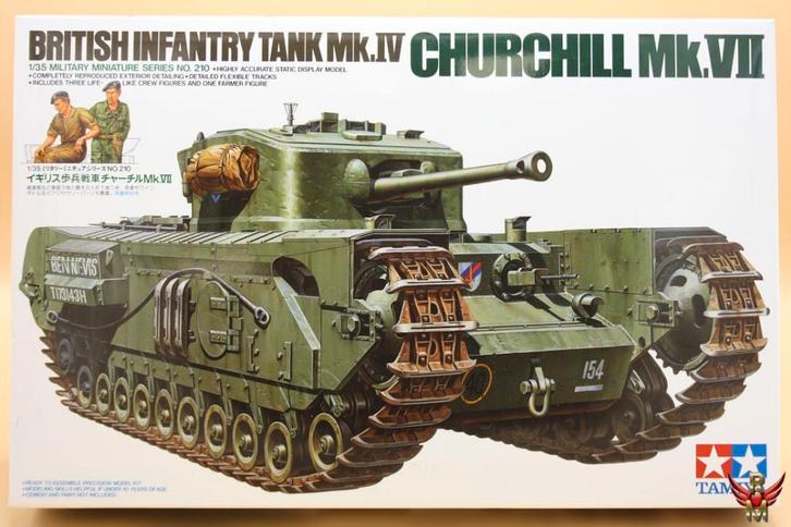 ROWASP | Tamiya 1/35 British Tank Mk IV Churchill Mk VII, Hobby en Vrije tijd, Modelbouw | Auto's en Voertuigen, Nieuw, Tank, 1:32 tot 1:50