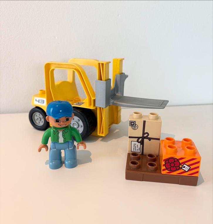 Duplo Heftruck, Kinderen en Baby's, Speelgoed | Duplo en Lego, Gebruikt, Duplo, Complete set, Ophalen of Verzenden