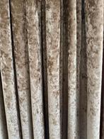 Gordijnen goud/beige/velours, Huis en Inrichting, Ophalen, Gebruikt, 200 cm of meer, Beige